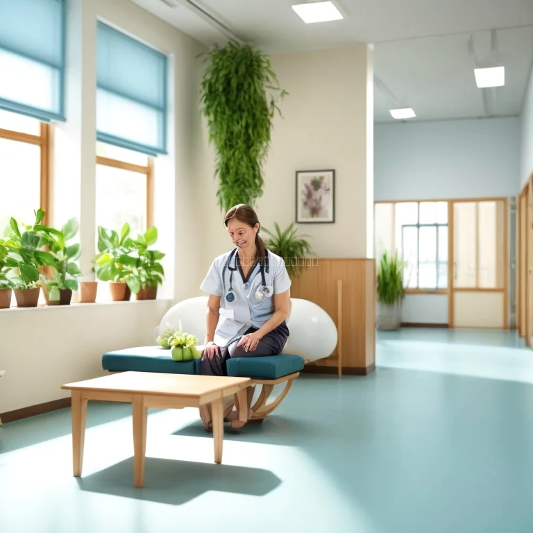 Team von Gesundheitsprofessionals im Sanatorium